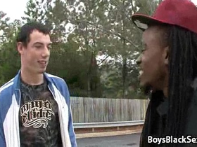 Blacks on boys - interracial hardcore gay cock sucking 04